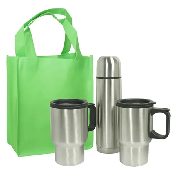 Lime color option for Mug Gift Set With Non Woven Gift Tote Bag