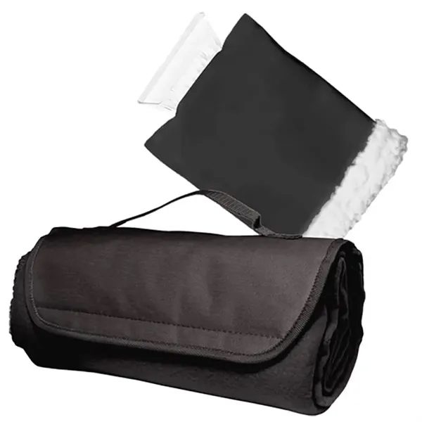 Black color option for Blanket And Ice Scraper Car Set