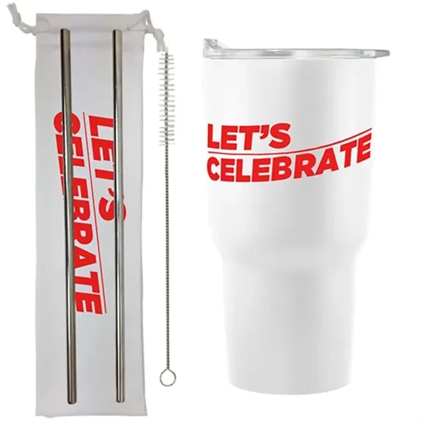 White color option for 30 Oz Stainless Steel Tumbler Set