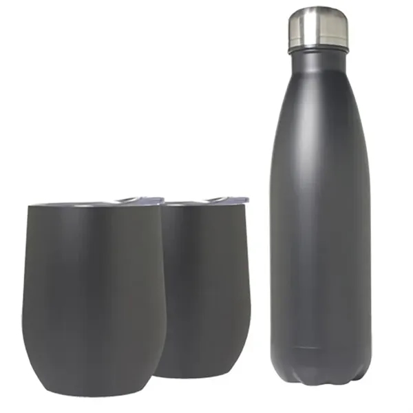 Black color option for Stainless Steel Bottle & Goblet Set