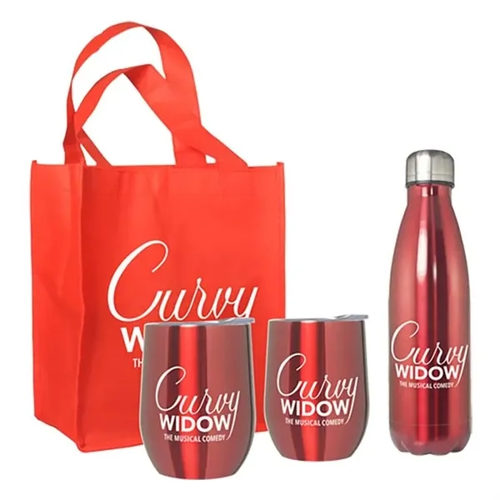 Main photo of Goblet And Bottle Set With Non Woven Mini Gift Tote Bag