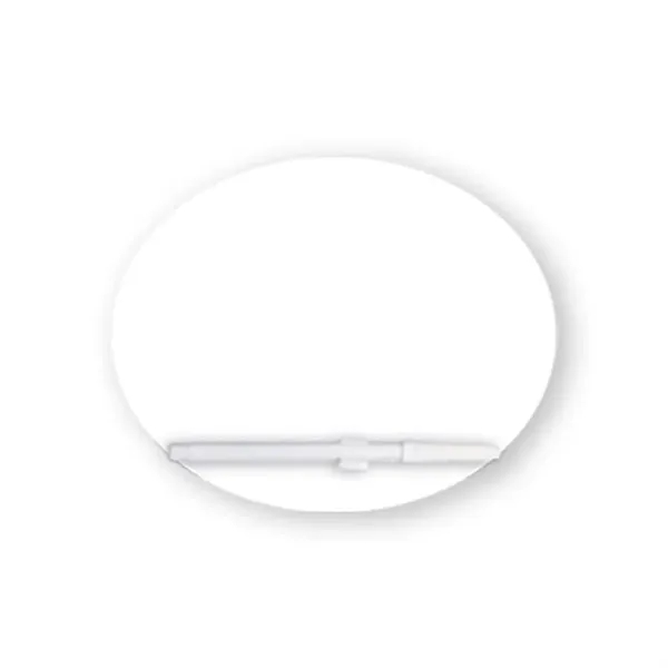 White color option for 8"X8" Oval Printed Memo Board W/Magnets Or Tape On Back