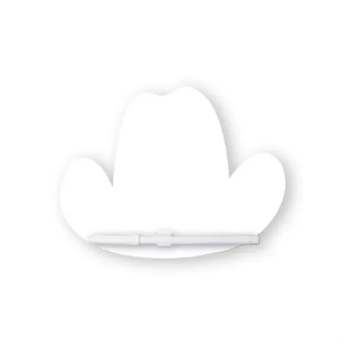 Main photo of 8"X8" Cowboy Hat Custom Memo Board W/Magnets Or Tape On Back