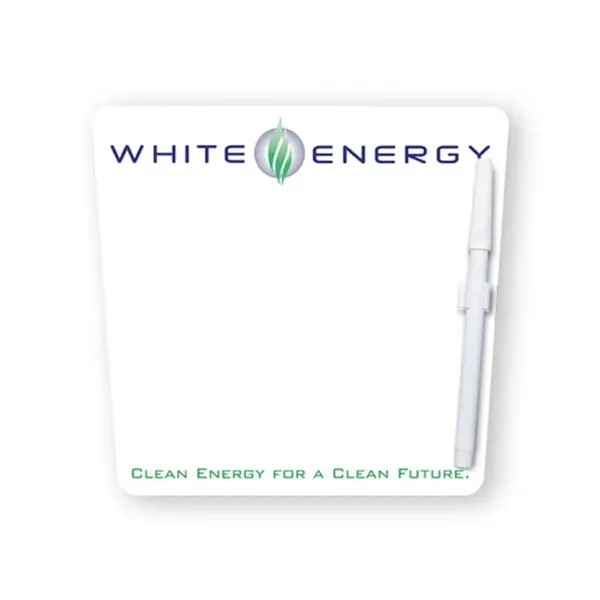 White color option for 8"X8" Tapered Custom Printed Memo Board W/Magnets Or Tape