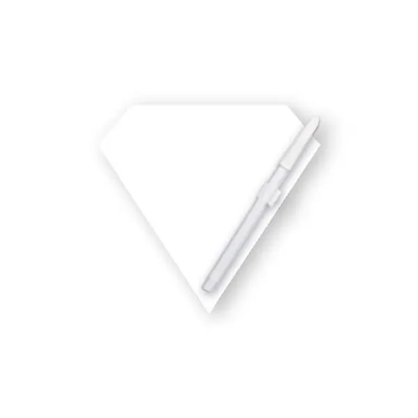 White color option for 8" X 8" Gem Diamond Custom Memo Board W/Magnets Or Tape