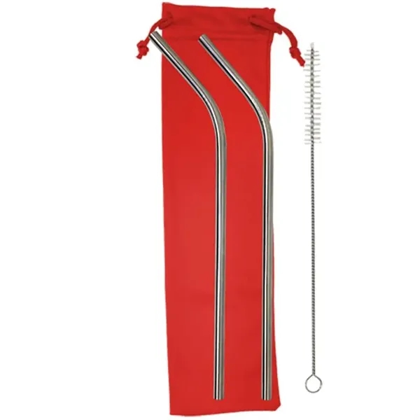 Red color option for Stainless Steel Curved Straw Kit