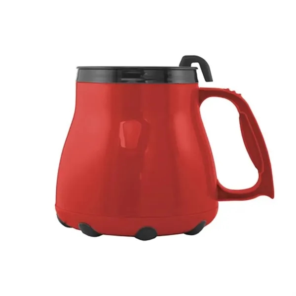 Metallic Red-Black color option for 16 Oz. Low Rider Mug With Spill Resistant Lid