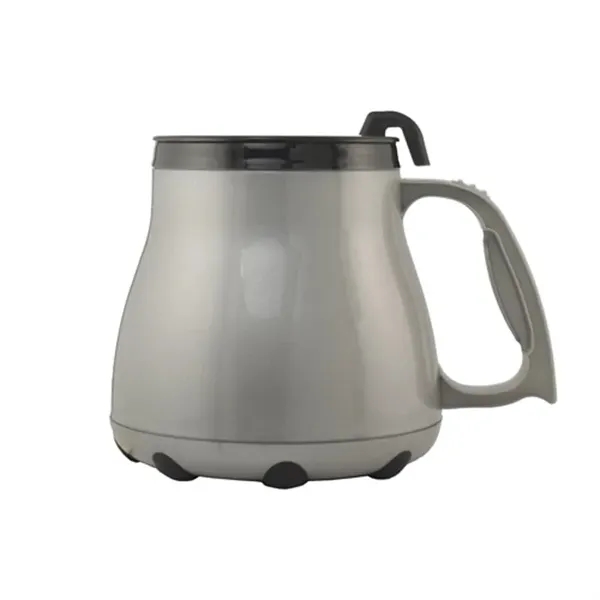 Silver-Black color option for 16 Oz. Low Rider Mug With Spill Resistant Lid