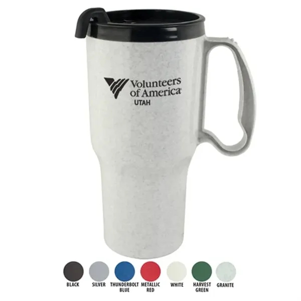 Granite Gray-Black color option for 21 Oz. Sportster Mug With Spill Resistant Lid