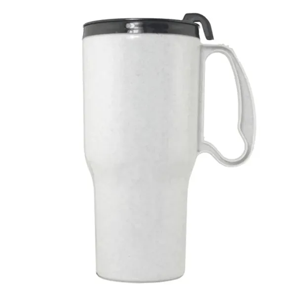 White-Black color option for 21 Oz. Sportster Mug With Spill Resistant Lid