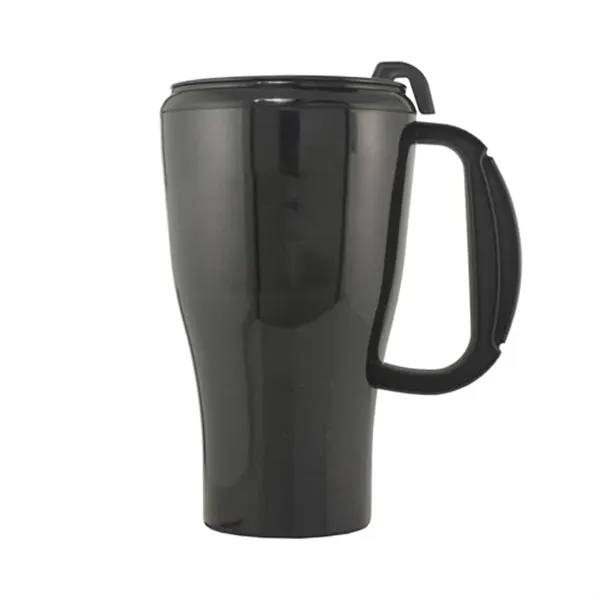 Black-Black color option for 16 Oz. Omega Mug With Spill Resistant Lid