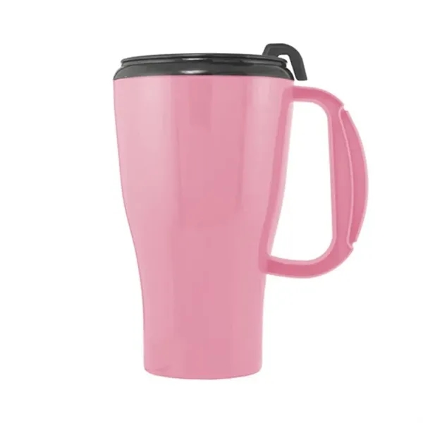 Pink-Black color option for 16 Oz. Omega Mug With Spill Resistant Lid