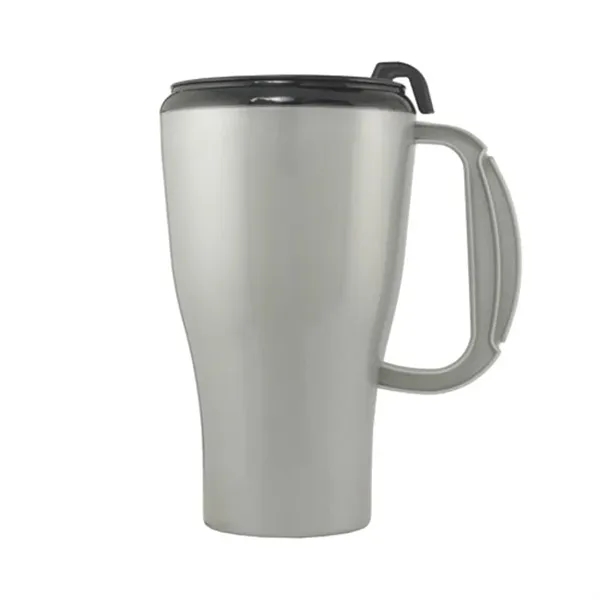 Silver-Black color option for 16 Oz. Omega Mug With Spill Resistant Lid