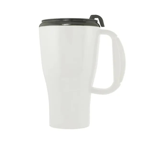 White-Black color option for 16 Oz. Omega Mug With Spill Resistant Lid