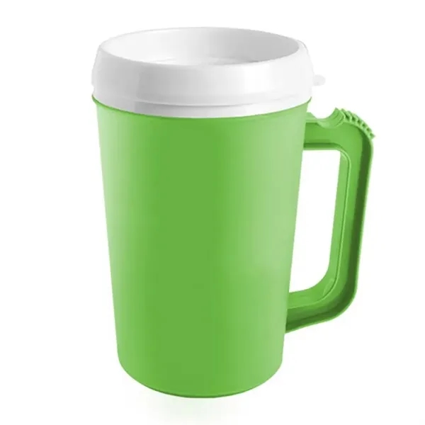 Lime Green-White color option for 22 Oz. Grande Coffee Mug With Spill Resistant Lid