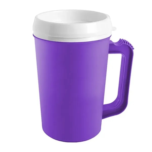 Translucent Purple-White color option for 22 Oz. Grande Coffee Mug With Spill Resistant Lid