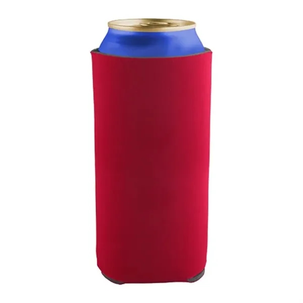 Red color option for 16 Oz Tall Boy Pocket Can Coolie   3 Side Imprint Included!