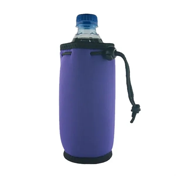 Purple color option for Bottle Coolie With Drawstring & Clip
