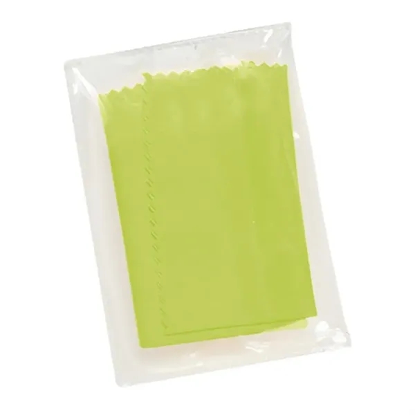 Lime Green color option for Microfiber Cleaning Cloth W/Pouch