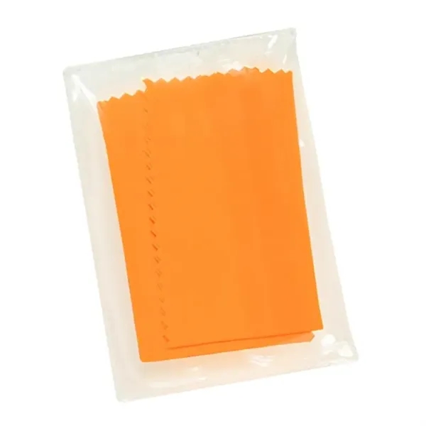 Orange color option for Microfiber Cleaning Cloth W/Pouch