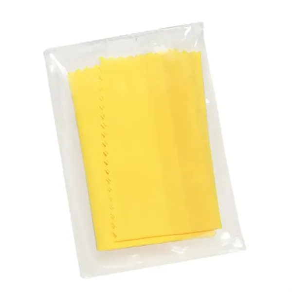 Yellow color option for Microfiber Cleaning Cloth W/Pouch