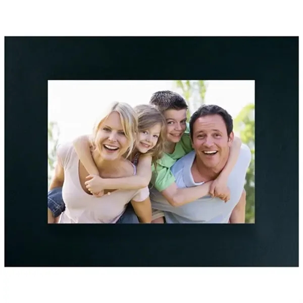 Black color option for 5" X 7" Leatherette Photo Frame With Custom Imprint