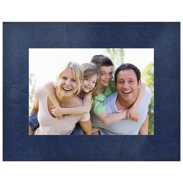Navy Blue color option for 5" X 7" Leatherette Photo Frame With Custom Imprint