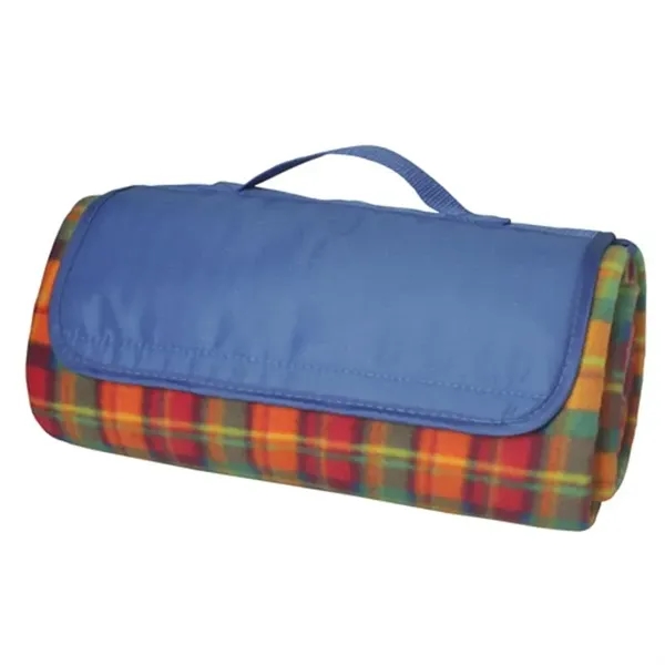 Multi-Blue color option for Picnic Blanket Roll Up W/Liner
