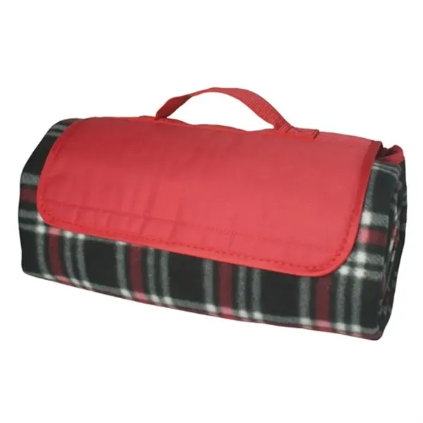 Red-Black color option for Picnic Blanket Roll Up W/Liner