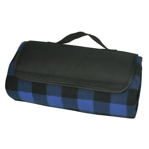 Royal Blue-Black color option for Picnic Blanket Roll Up W/Liner