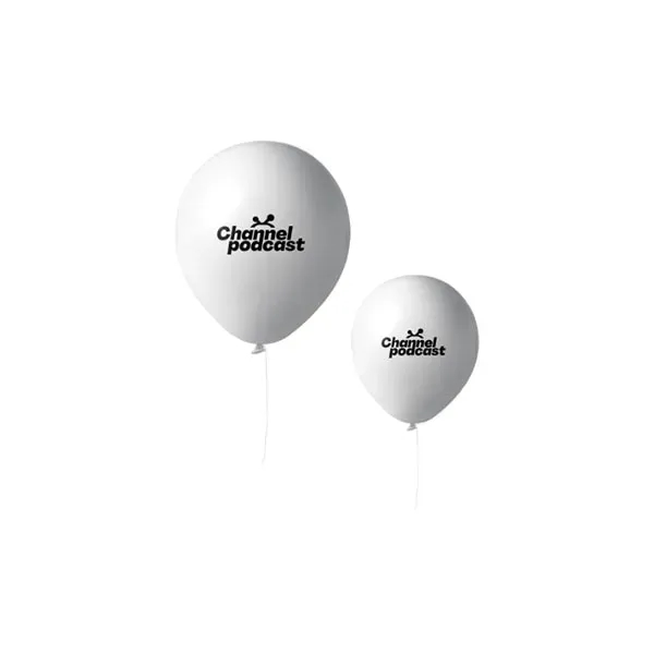 White color option for 9" Latex Balloon (1 Color)