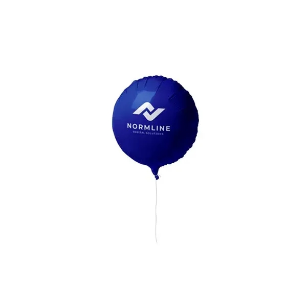 Blue color option for 18" Circular Mylar Balloon 1 Color 1 Side