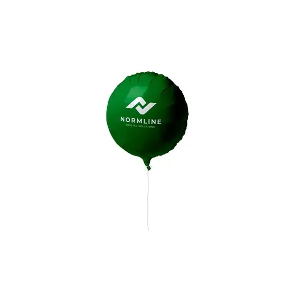 Green color option for 18" Circular Mylar Balloon 1 Color 1 Side