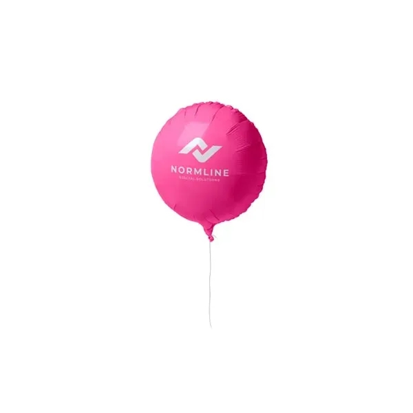 Hot Pink color option for 18" Circular Mylar Balloon 1 Color 1 Side
