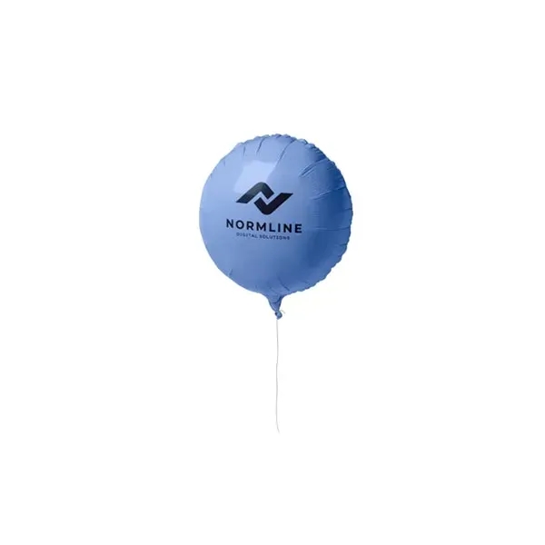 Light Blue color option for 18" Circular Mylar Balloon 1 Color 1 Side