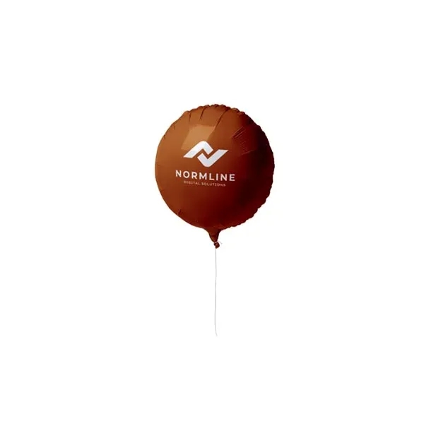Orange color option for 18" Circular Mylar Balloon 1 Color 1 Side