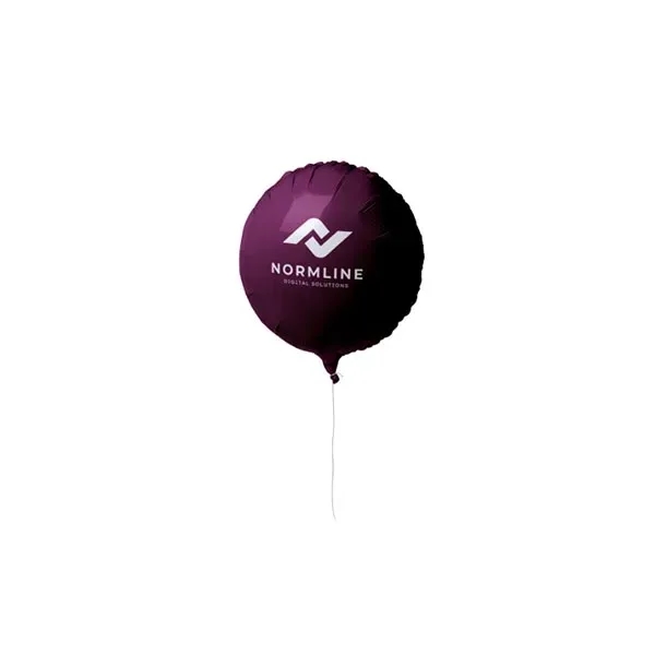 Purple color option for 18" Circular Mylar Balloon 1 Color 1 Side