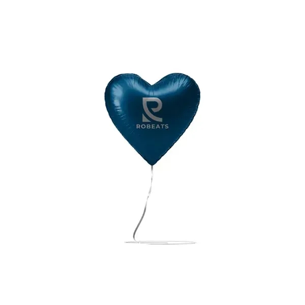 Blue color option for 18" Heart Shaped Mylar Balloon 1 Color 1 Side