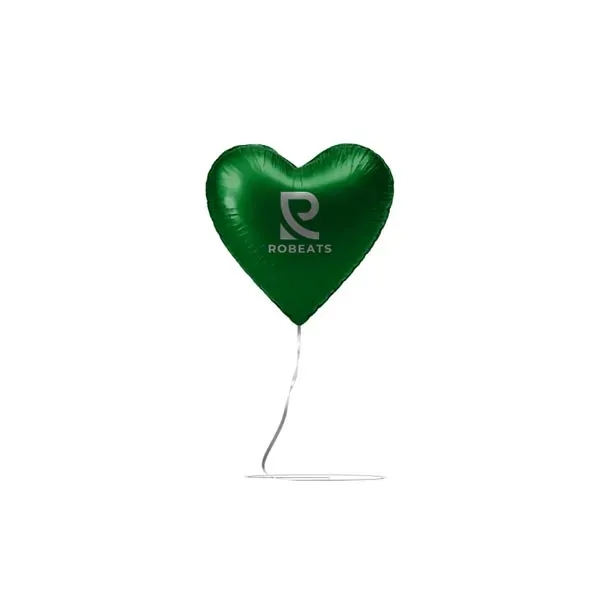 Green color option for 18" Heart Shaped Mylar Balloon 1 Color 1 Side