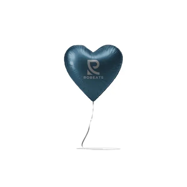Light Blue color option for 18" Heart Shaped Mylar Balloon 1 Color 1 Side