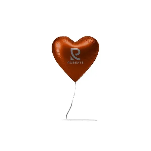 Orange color option for 18" Heart Shaped Mylar Balloon 1 Color 1 Side