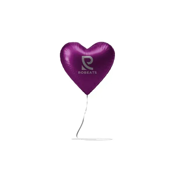 Purple color option for 18" Heart Shaped Mylar Balloon 1 Color 1 Side