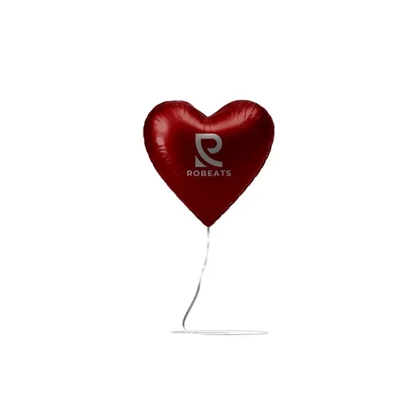 Red color option for 18" Heart Shaped Mylar Balloon 1 Color 1 Side