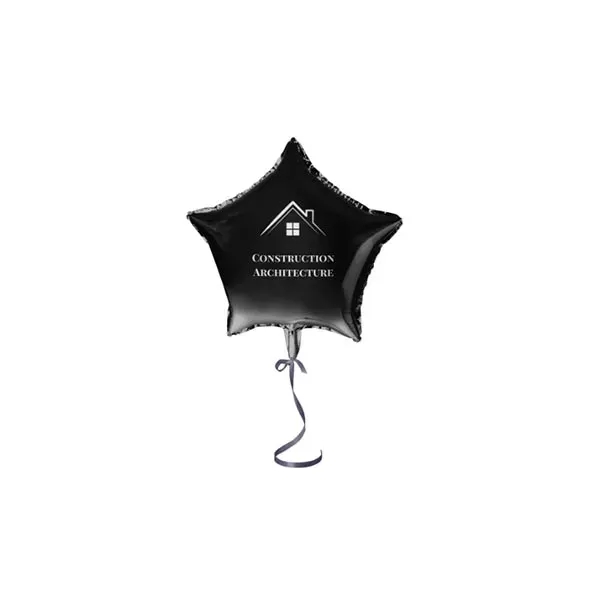 Black color option for 18" Star Shaped Mylar Balloon 1 Color 1 Side