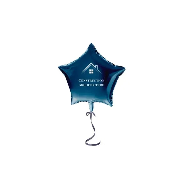 Blue color option for 18" Star Shaped Mylar Balloon 1 Color 1 Side