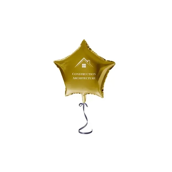Gold color option for 18" Star Shaped Mylar Balloon 1 Color 1 Side