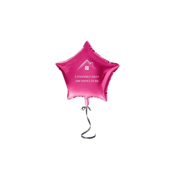 Hot Pink color option for 18" Star Shaped Mylar Balloon 1 Color 1 Side