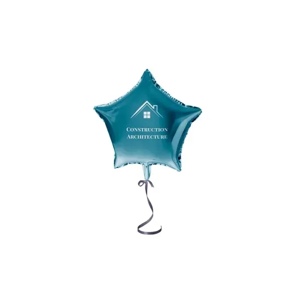 Light Blue color option for 18" Star Shaped Mylar Balloon 1 Color 1 Side