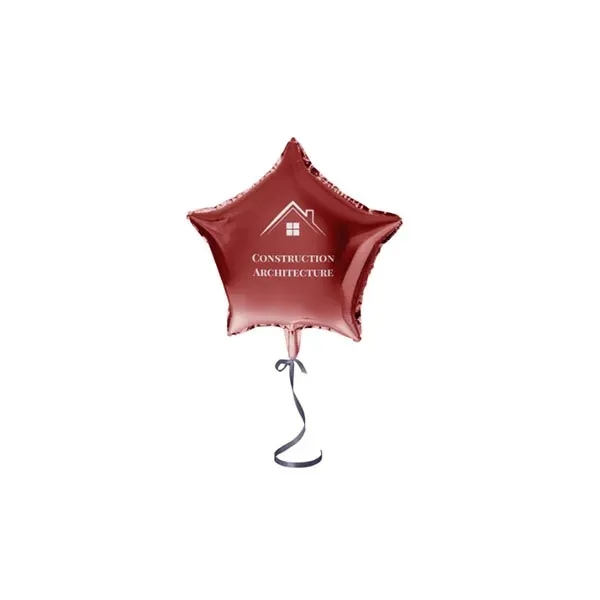 Pink color option for 18" Star Shaped Mylar Balloon 1 Color 1 Side