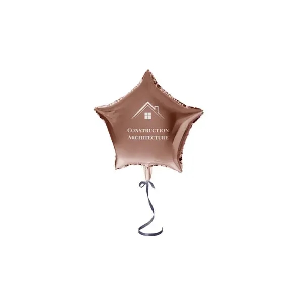 Rose Gold color option for 18" Star Shaped Mylar Balloon 1 Color 1 Side